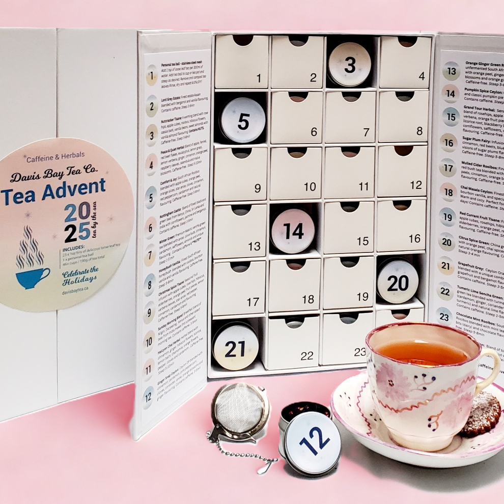 Tea Advent 2025 **LIMITED EDITION** SOLD OUT Davis Bay Tea Co