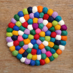 Wool Ball Trivets 20-22cm - Fair Trade Nepal