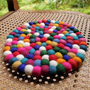 
                  
                    Wool Ball Trivets 20-22cm - Fair Trade Nepal
                  
                