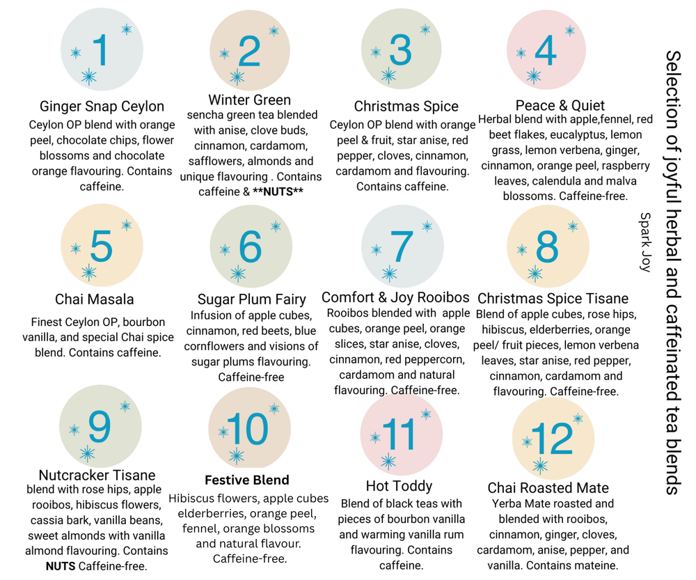 
                  
                    Tea Samplers - 12 pc assorted blends **5 versions**
                  
                