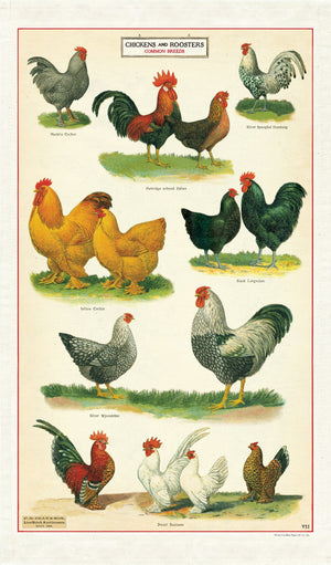 
                  
                    Chickens and roosters tea towel
                  
                