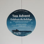 tea advent calendar label with details of contents